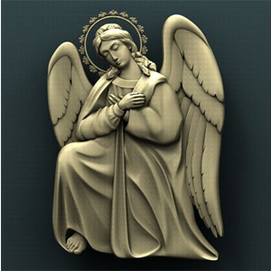 3д резьба макет для памятника stl frame with angels file STL for Artcam and Aspire jdpaint free vector art 3d model download for CNC