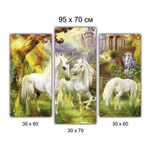 Модульная картина Сказочные Единороги Брест