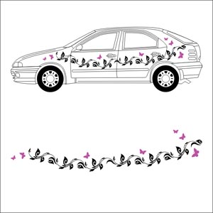 Виниловые наклейки для авто девушки. Вариант