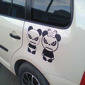 Стикер Злые Панды Наклейка на авто Брест