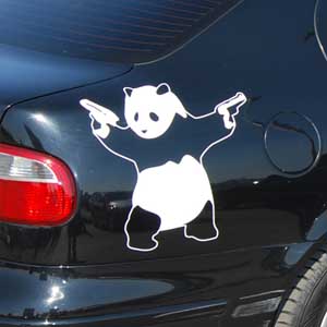 Стикер Панда-Гангстер Наклейка на авто Брест