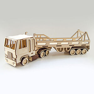 0404_сut  грузовик из фанеры, из дерева, деревянный грузовик, макет грузовика, модель, чертеж, cdr, dxf