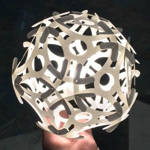 Светильник 3D, неоновый из оргстекла с гравировкой, Полигональный светильник