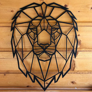 1242_cut голова льва, лев на стену из фанеры, из дерева бамбук, CNC Plans, lion лазерная резка металла