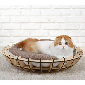 Для кошки спальное место из фанеры, из дерева, купить, скачать, векторный макет, лазерная резка, фрезерная резка