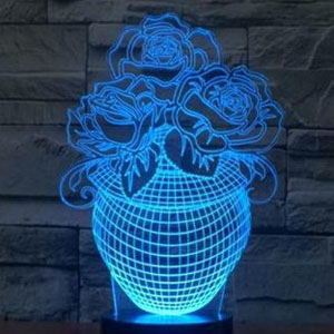 3d led lamp heart illusion neon lasercut cdr vector векторный макет для светильник ночник с 3д эффектом сердце оргстекло гравировка фреза неоновая подсветка