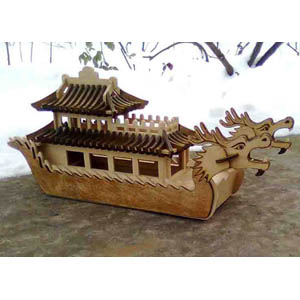 lasercut plywood dragon boats cdr vector векторный макет модель лодка корабль фанера wood фреза