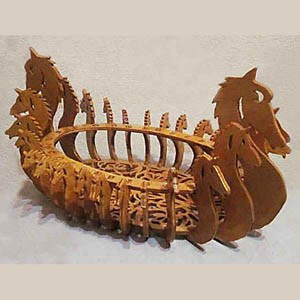 lasercut plywood dragon boats cdr vector векторный макет модель лодка корабль фанера wood фреза