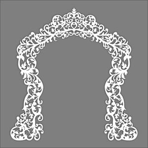 Ширма свадебная арка на свадьбу из фанеры белая из пластика Резная ширма, ажурная ширма, макет ширмы векторный для резки