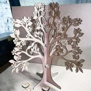Дерево из фанеры дерева фрезерная резка, макет векторный для резки tree plywood