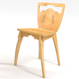 Стул из фанеры дерева chair фрезерная резка, макет векторный для резки screen lattice plywood