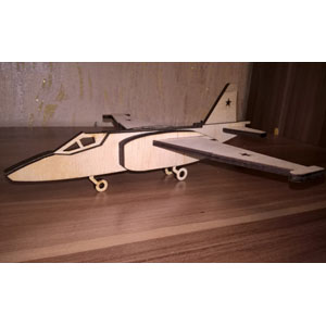 Самолет из фанеры дерева фрезерная резка, макет векторный для резки