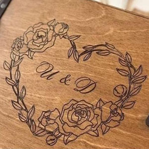 Сердце Розы из фанеры дерева фрезерная резка, макет векторный для резки