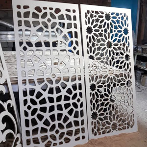 cnc cut wood playwood lattice screen modul перфорация дерево фанера Декоративная решетка из фанеры ажур, макет векторный для резки