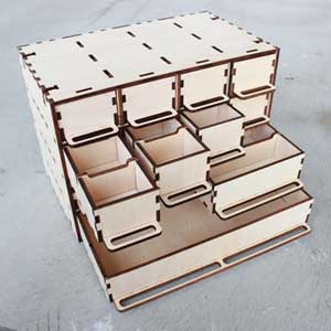 cnc cut wood playwood lattice screen modul перфорация дерево фанера Органайзер коробка сувенир из фанеры ажур, макет векторный для резки