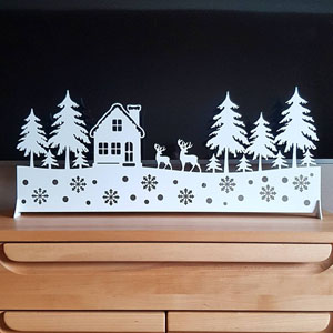 cnc cut wood winter decal playwood елка elka tree snow new year из дерева сувенир из фанеры ажур, макет векторный для резки