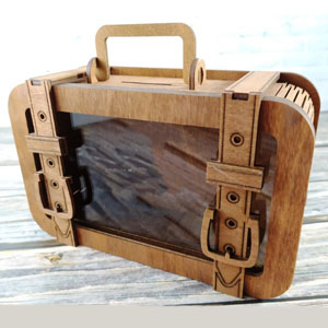 cnc cut wood winter decal playwood Чемодан коробка из дерева сувенир из фанеры , макет векторный для резки