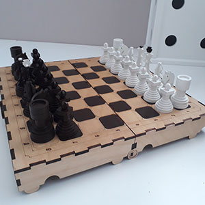 cnc cut wood playwood chess шахматы из дерева сувенир из фанеры , макет векторный для резки
