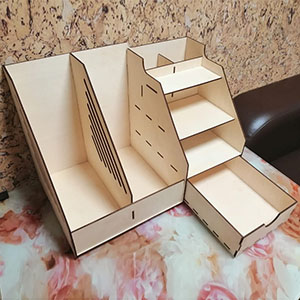 cnc cut wood playwood коробка стенд дисплей органайзер подставка из фанеры , макет векторный для резки