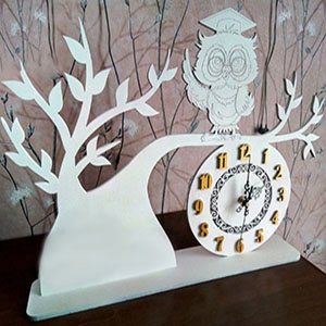 plywood plan lasercut for cnc clock Часы учителю с совой лазерная резка макет чертеж из фанеры из дерева