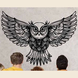 plywood plan lasercut for cnc panno owl Панно на стену Сова лазерная резка макет чертеж из фанеры из дерева
