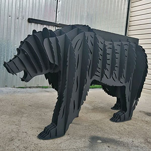 plywood plan lasercut for cnc bbq bear Мангал Медведь сборный модель лазерная резка макет чертеж из фанеры из дерева