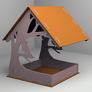 plywood plan lasercut for cnc birdhouse Скворечник Кормушка для птиц, домик для птичеклазерная резка макет чертеж из фанеры из дерева