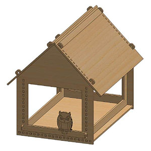 plywood plan lasercut for cnc birdhouse Скворечник Кормушка для птиц, домик для птичеклазерная резка макет чертеж из фанеры из дерева