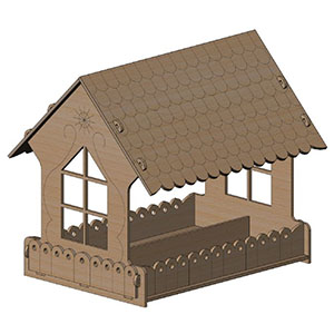 plywood plan lasercut for cnc birdhouse Скворечник Кормушка для птиц, домик для птичеклазерная резка макет чертеж из фанеры из дерева