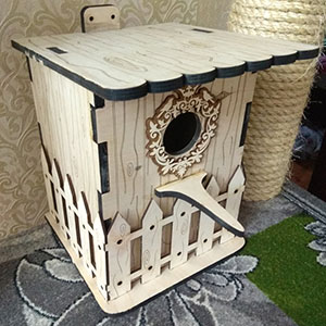 plywood plan lasercut for cnc birdhouse Скворечник Кормушка для птиц, домик для птичеклазерная резка макет чертеж из фанеры из дерева