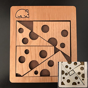 plywood plan lasercut for cnc wood puzzle mouse of cheese деревянный пазл из дерева Головоломка пазл Мышка в сыре лазерная резка макет чертеж из фанеры из дерева