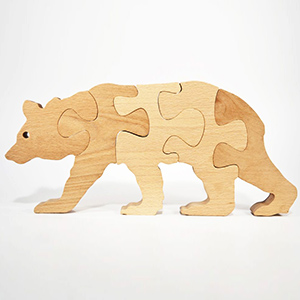 plywood plan lasercut for cnc wood puzzle bear деревянный пазл из дерева Головоломка пазл Медведь лазерная резка макет чертеж из фанеры из дерева
