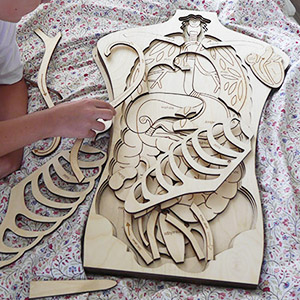plywood plan lasercut for cnc wood puzzle human anatomy game set деревянный пазл из дерева Головоломка пазл Игровой набор Анатомия Человека лазерная резка макет чертеж из фанеры из дерева