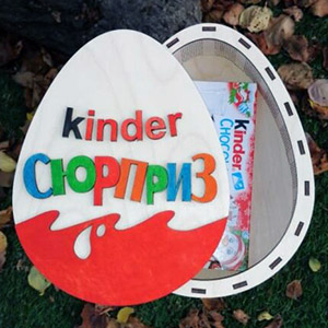 plywood plan 3d illusion kinder surprise box lasercut for cnc 3d ночник Коробка Киндер Сюрприз лазерная резка макет чертеж из фанеры из дерева