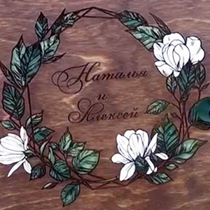 plywood plan wedding rings box lasercut for cnc Венок на блокнот на свадьбу лазерная резка макет чертеж из фанеры из дерева