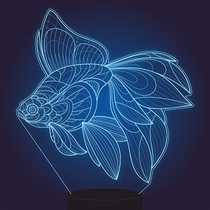 plywood plan 3d led lamp illusion fish plexiglass lasercut for cnc с 3d сэффектом ночник светильник лампа Рыба рыбка из оргстекла плексиглас акрил акриловое стекло лазерная резка оригинал макет чертеж шаблон эскиз из фанеры из дерева из оргстекла