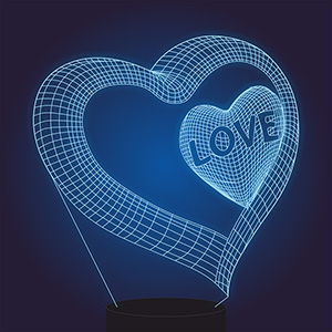 plywood plan 3d led lamp illusion love heart plexiglass lasercut for cnc с 3d сэффектом ночник светильник лампа Любовь сердце из оргстекла плексиглас акрил акриловое стекло лазерная резка оригинал макет чертеж шаблон эскиз из фанеры из дерева из оргстекла