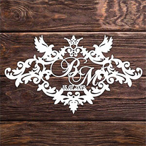 monogramma gerb wedding plywood plan layout wood lasercut router for cnc dxf cdr ai pdf монограмма герб именной на свадьбу молодым молодоженам с инициалами сувенир подарок на день рождения пластик металл из металла лазерная резка оригинал макет чертеж схема шаблон эскиз пенопласт пенополистирол из фанеры из дерева из оргстекла из пенопласта