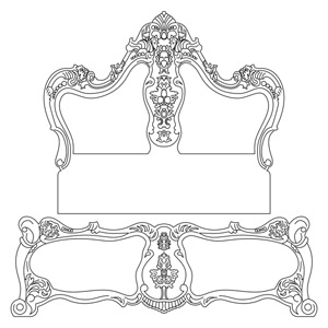 1507_headboard изголовье кровати, ажурная спинка кровати, headboard bed, dxf cdr, из дерева, фрезерная резка, макет чертеж, лекало изголовья спинки кровати cnc, wooden bed head, CNC cutting bedhead