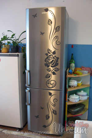 Контурная аппликация на холодильнике наклейка на холодильник Брест