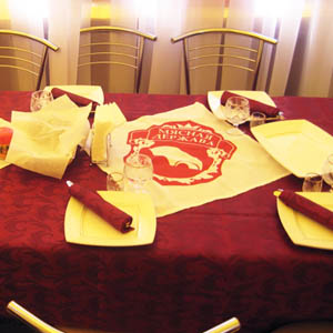 Логотип на трикотажной салфетке