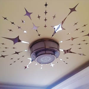 Зеркальные элементы для декора потолка