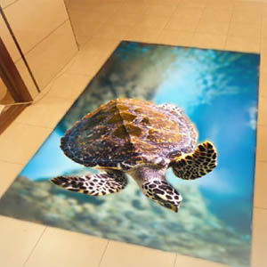 Стеклянные панели в пол с 3D-эффектом