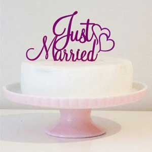 Топпер Just Married свадебный декор Брест