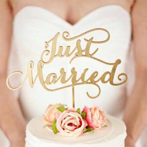 Топпер Just Married свадебный декор Брест