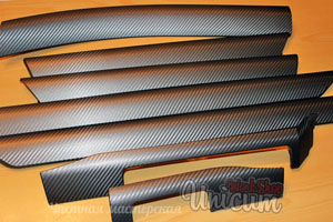 Элементы салона в пленке под карбон Брест