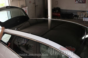 Крыша в глянцевой черной пленке Брест