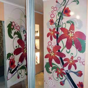 Цельный принт на стену в интерьере обои Брест