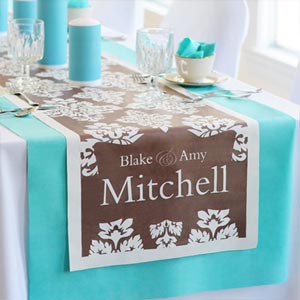 Тканевая скатерть с печатью свадебный декор Брест