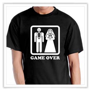 Майка жениху Game Over свадебный декор Брест